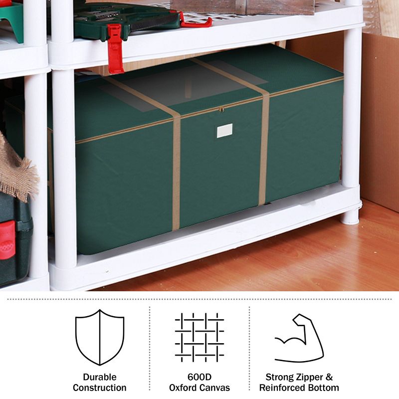 Elf Stor 67''X28''X28'' Rolling Christmas Tree Storage Bag Green