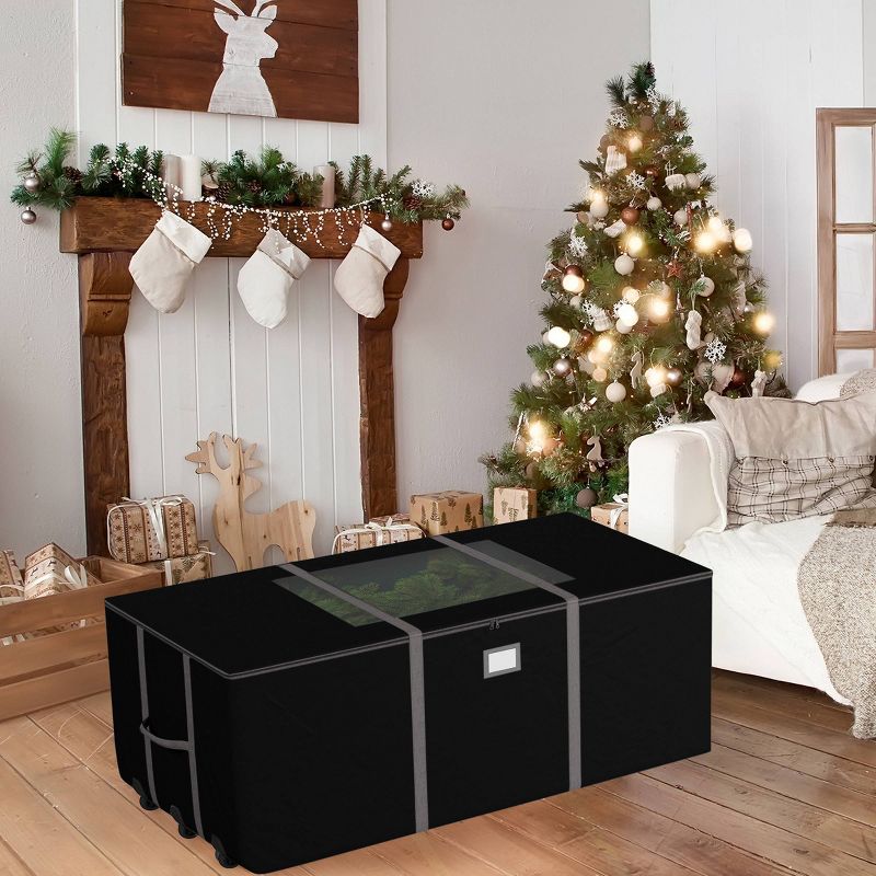 Elf Stor Rolling Christmas Tree Storage Bag Black