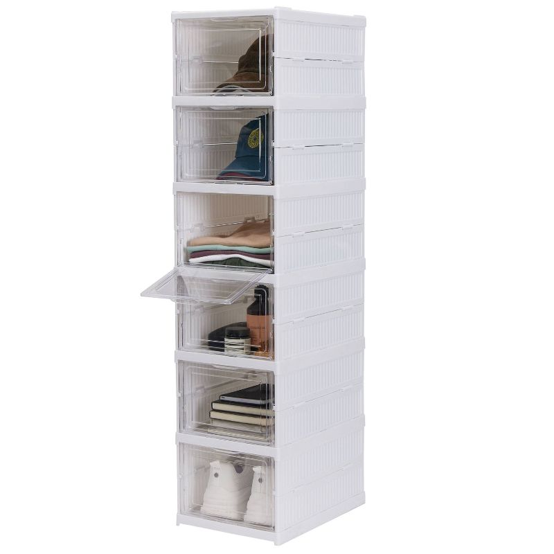Simplify 6 Tier Collapsible Shoe Organizer Storage Box
