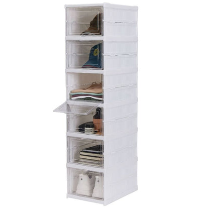 Simplify 6 Tier Collapsible Shoe Organizer Storage Box