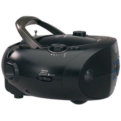 JENSEN AM/FM Radio CD Boombox with LED Display - Black (CD-560)