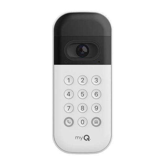 myQ Smart Garage Video Keypad - White
