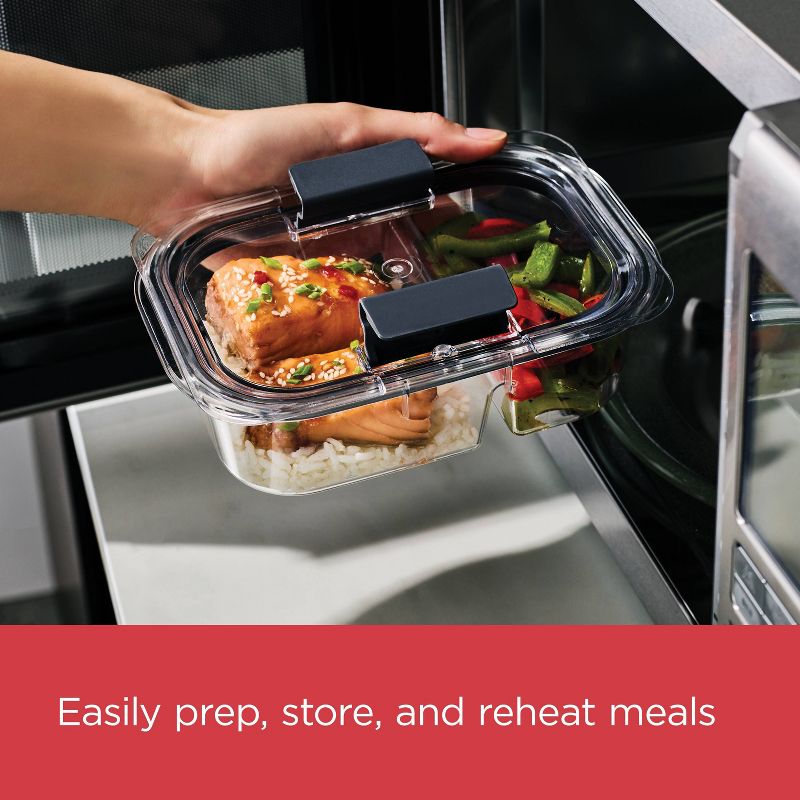 Rubbermaid Brilliance 36pc Plastic Food Storage Container Set: Clear, Microwave & Freezer Safe, Dishwasher Safe, Lifetime Warranty