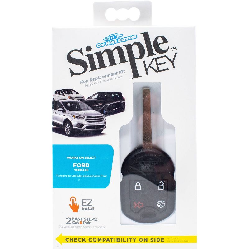 Car Keys Express Ford Simple Key FORRK4HSSK-PK: Vehicle Electronics, Radio Frequency, Black, CR1632 Battery Included
