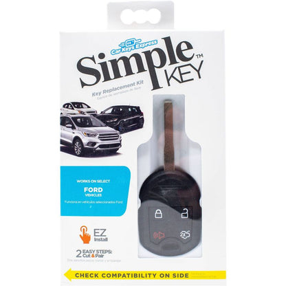 Car Keys Express Ford Simple Key FORRK4HSSK-PK: Vehicle Electronics, Radio Frequency, Black, CR1632 Battery Included