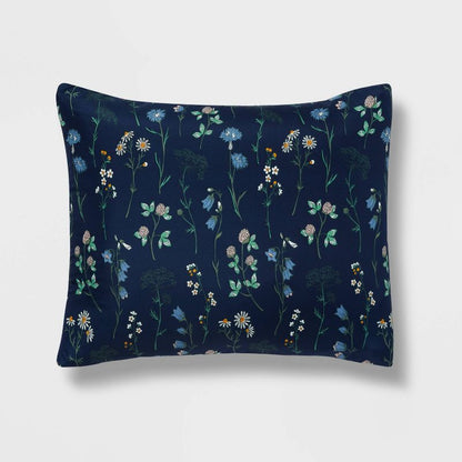 Floral Printed Microfiber Reversible Comforter & Sheets Set Navy - Room Essentials™