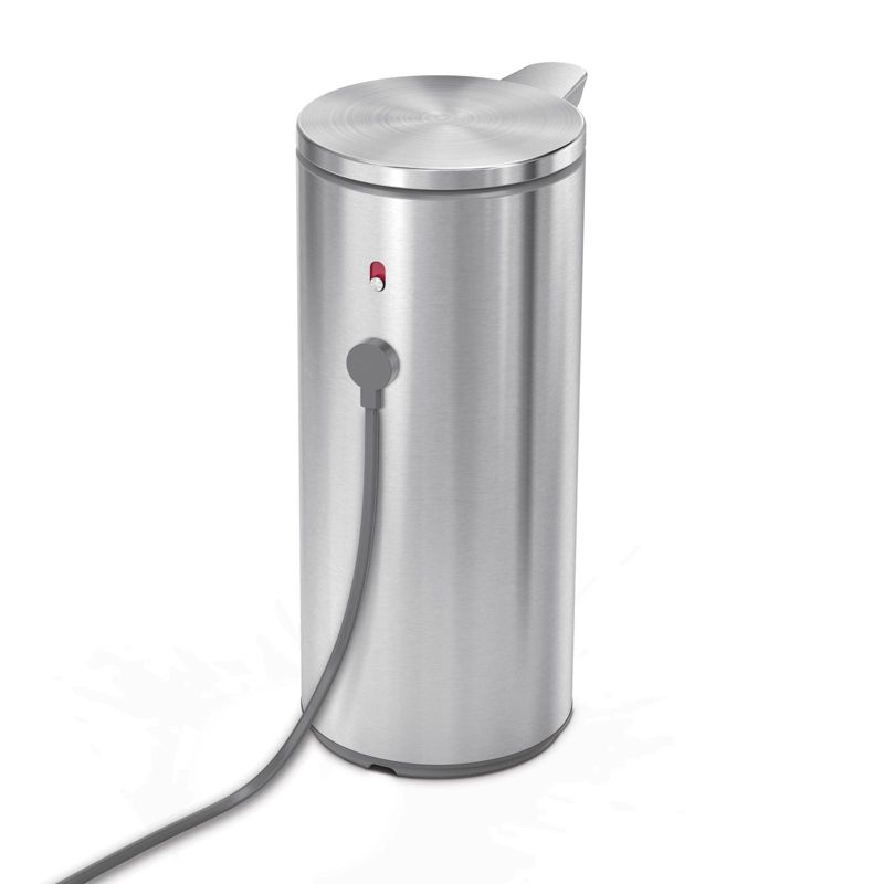 simplehuman 9 oz. Touch-Free Automatic Rechargeable Sensor Liquid Soap Dispenser, Stainless Steel