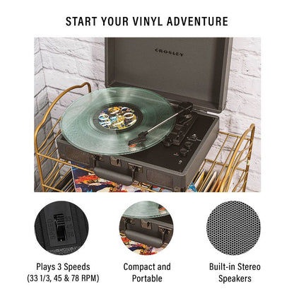 Crosley Cruiser Plus Bluetooth Vinyl Record Player - Slate
