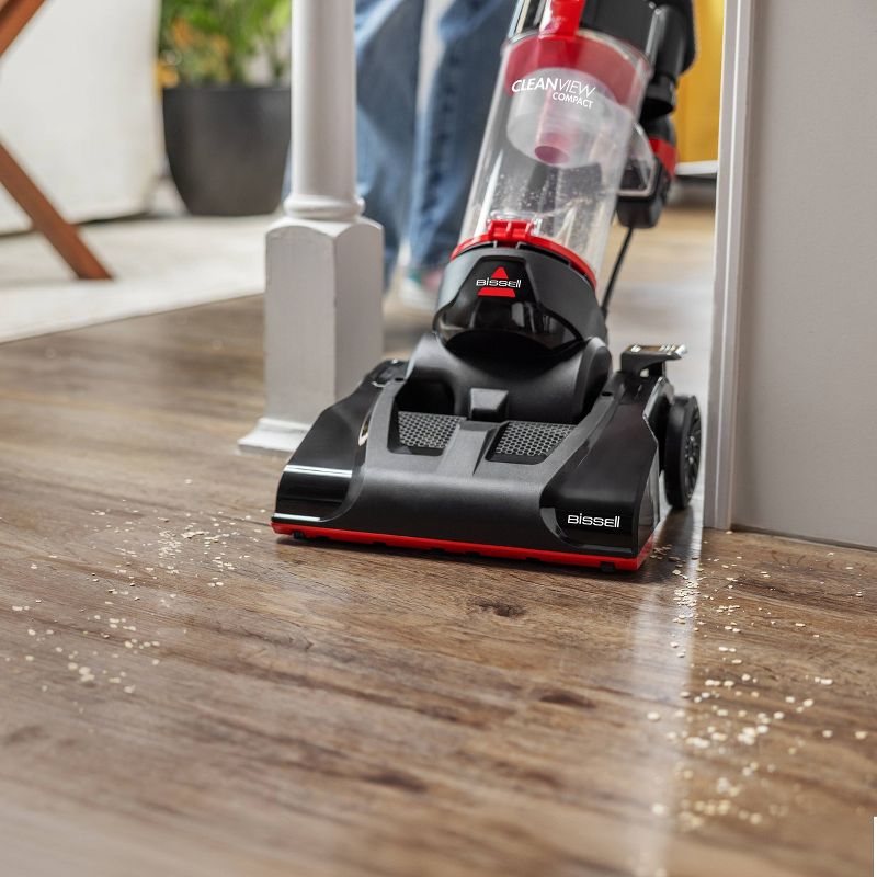 BISSELL CleanView Compact Upright Vacuum: Bagless, Multi-Surface, Pet Hair, Cyclonic Action, 18ft Cord, 1-Year Warranty