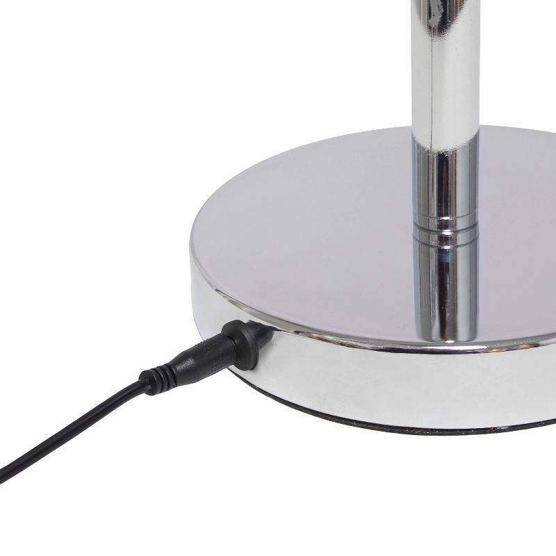Creekwood Home Sleek Essentials 21" Pivot Arm Modern (Includes LED Light Bulb) Desk Lamp Chrome Finish