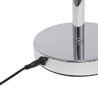 Creekwood Home Sleek Essentials 21" Pivot Arm Modern (Includes LED Light Bulb) Desk Lamp Chrome Finish