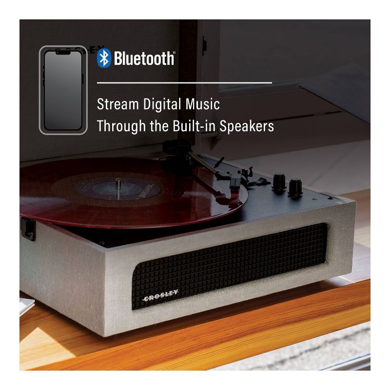 Crosley Voyager Bluetooth Vinyl Record Player - Gray