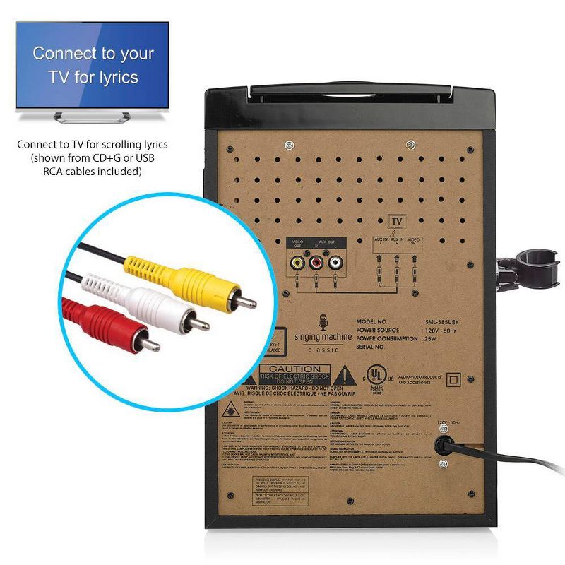 Singing Machine Bluetooth Karaoke System with LED Disco Lights and Microphone