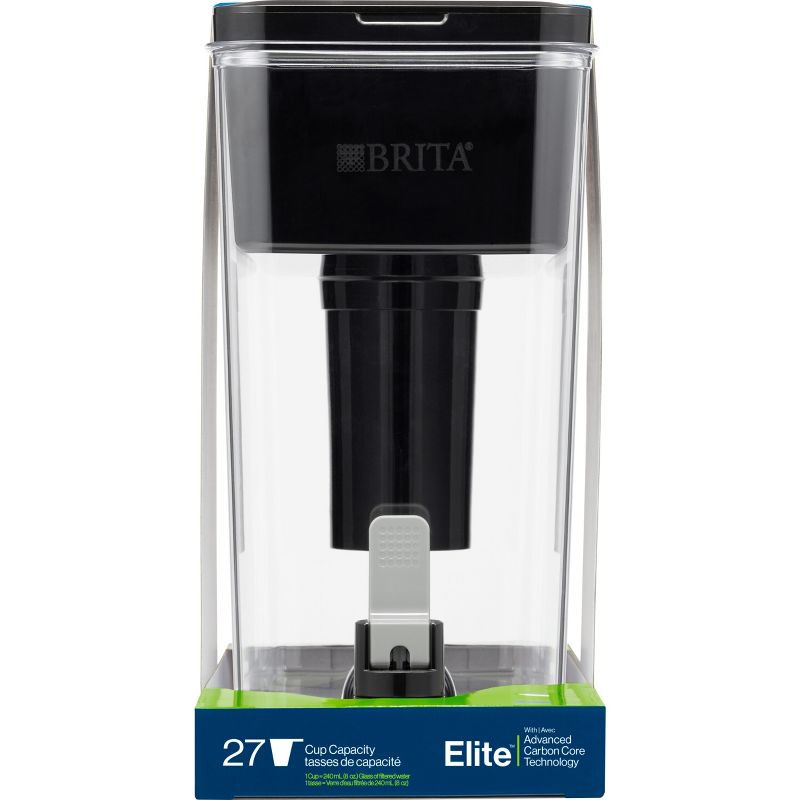 Brita Extra Large 27-Cup UltraMax Filtered Water Dispenser with Filter - Jet Black