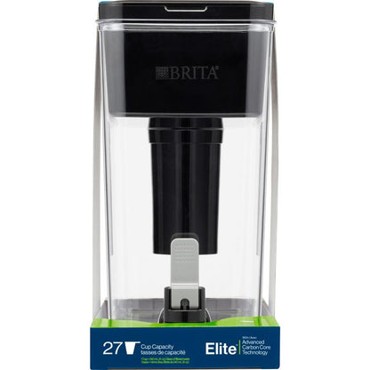 Brita Extra Large 27-Cup UltraMax Filtered Water Dispenser with Filter - Jet Black