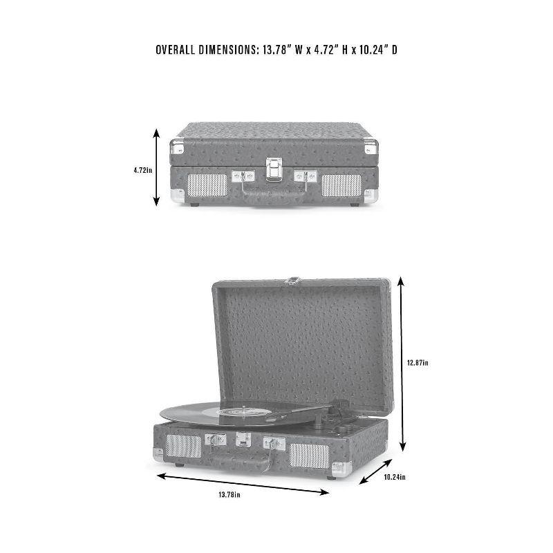 Crosley Cruiser Plus Bluetooth Vinyl Record Player - Slate