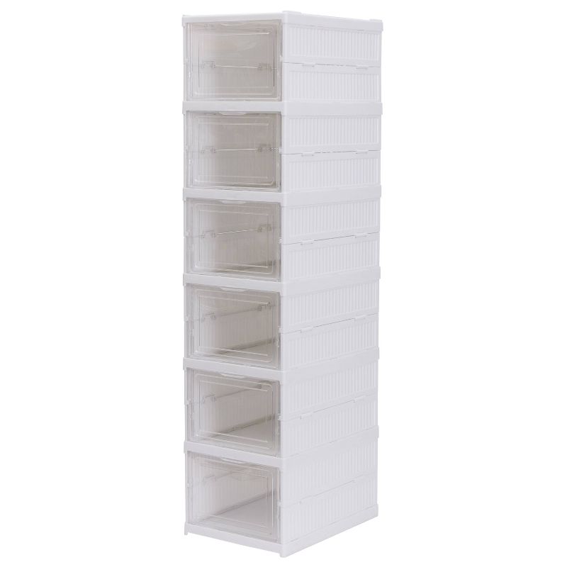 Simplify 6 Tier Collapsible Shoe Organizer Storage Box