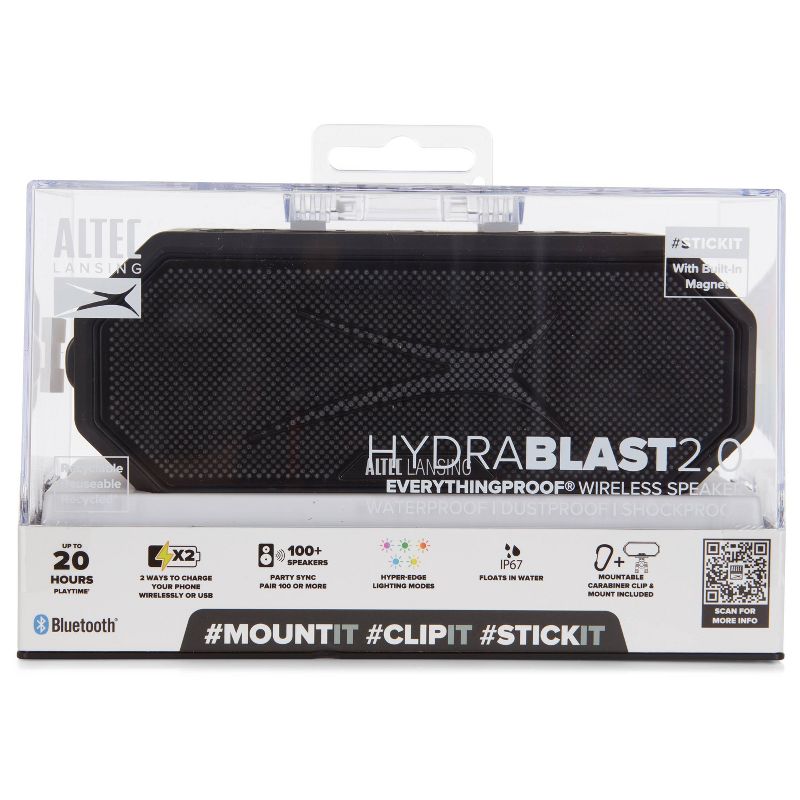 Altec Lansing HydraBlast 2.0 Bluetooth Speaker - Black