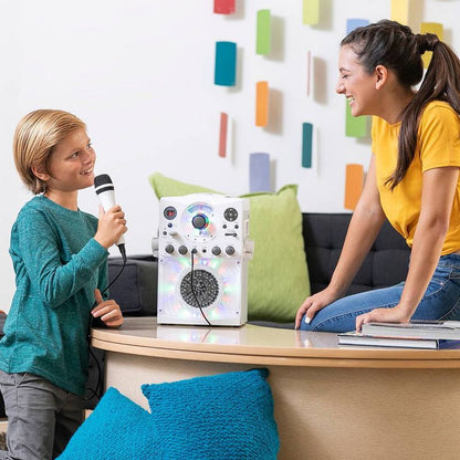Singing Machine Bluetooth Karaoke System with LED Disco Lights CD+G USB and Microphone Karaoke Machine