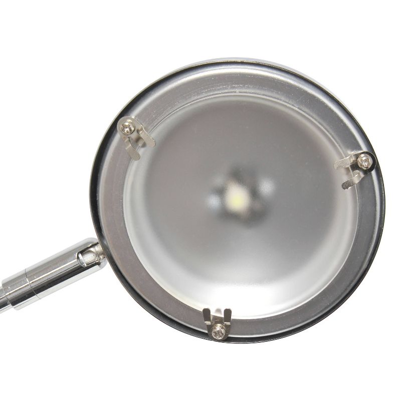 Creekwood Home Sleek Essentials 21" Pivot Arm Modern (Includes LED Light Bulb) Desk Lamp Chrome Finish