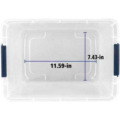 Home Logic 29qt 6pk Storage Bins Clear: Lidded, Stackable, Portable, Built-In Handles, Transparent, Universal Storage