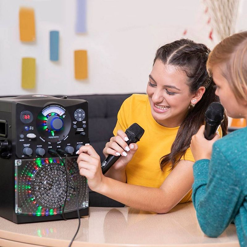 Singing Machine Bluetooth Karaoke System with LED Disco Lights and Microphone