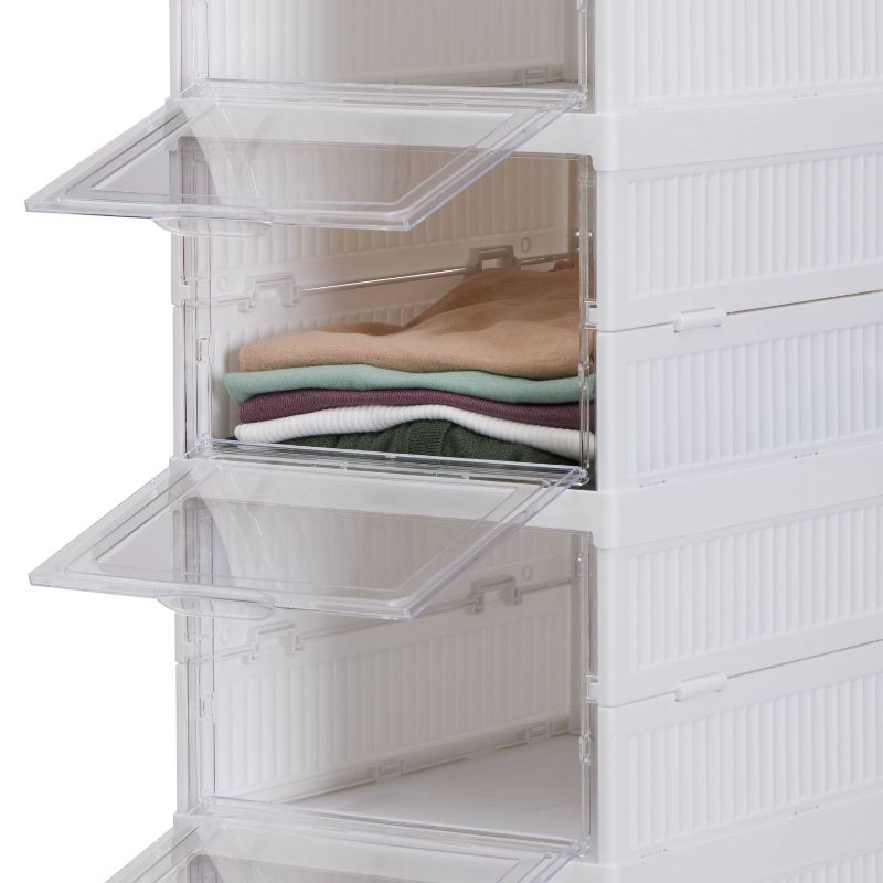 Simplify 6 Tier Collapsible Shoe Organizer Storage Box
