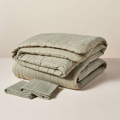 3pc Washed Loop Stripe Comforter Bedding Set - Hearth & Hand™ with Magnolia