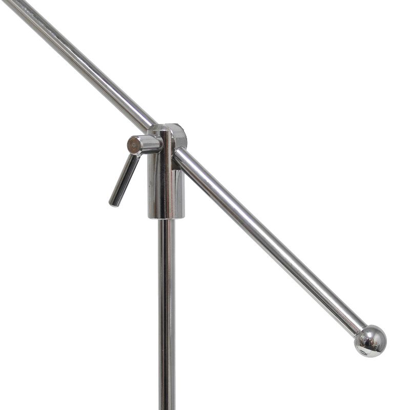 Creekwood Home Sleek Essentials 21" Pivot Arm Modern (Includes LED Light Bulb) Desk Lamp Chrome Finish