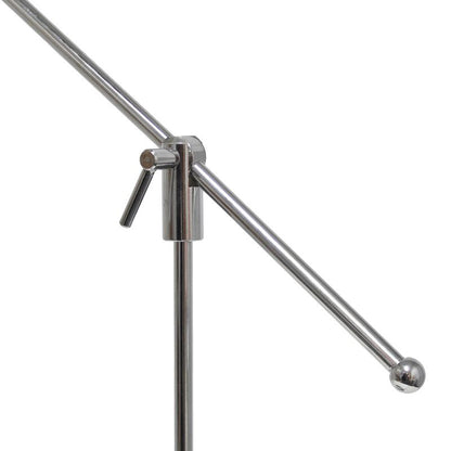 Creekwood Home Sleek Essentials 21" Pivot Arm Modern (Includes LED Light Bulb) Desk Lamp Chrome Finish
