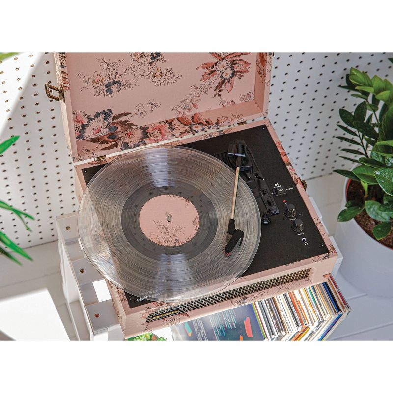 Crosley Voyager Bluetooth Vinyl Record Player - Floral