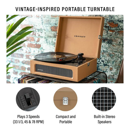 Crosley Voyager Bluetooth Vinyl Record Player - Tan