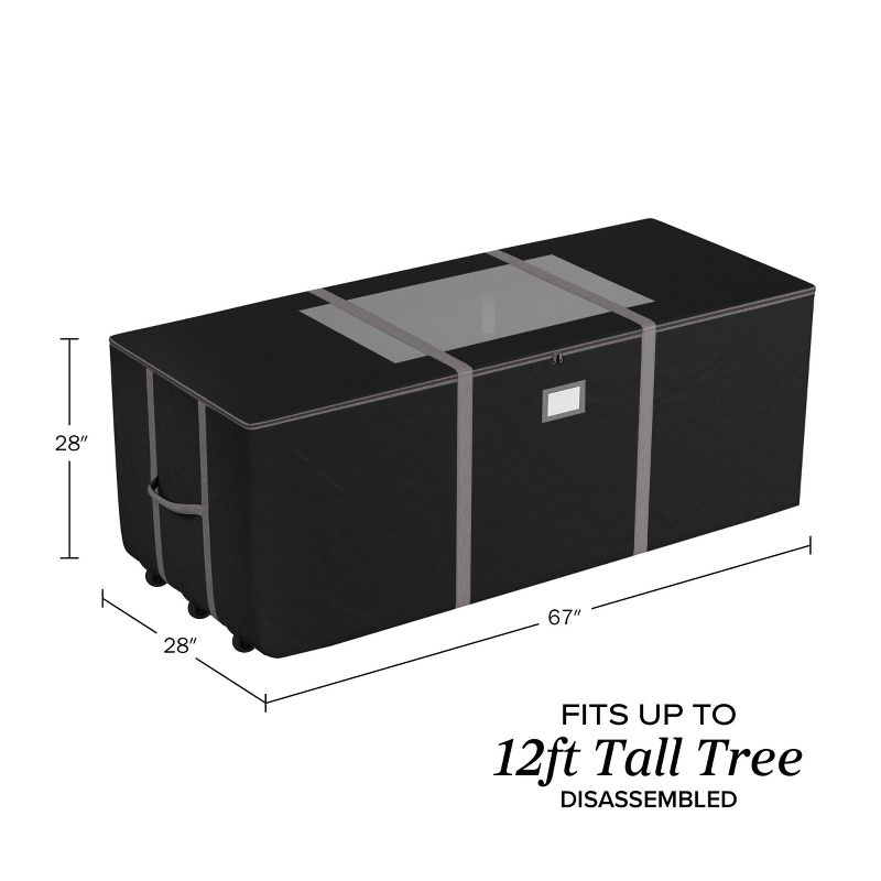 Elf Stor Rolling Christmas Tree Storage Bag Black