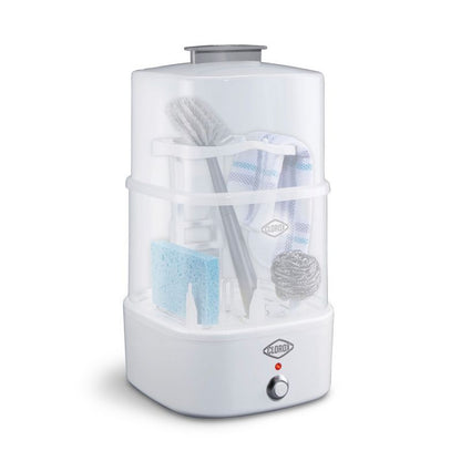 Clorox 2 Tier Steam Sanitizer 86900: Plastic Sterilization Device, White, 3-Year Warranty, Cleaning Tool Accessory