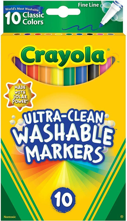 Crayola Ultraclean Broadline Classic Washable Markers (10 Count) [CRY587851]