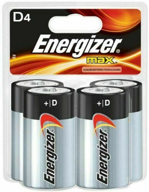 Energizer Max D 8 -8, 1.5 V Alkaline Batteries Dated: 12-2033 Sealed Made in USA