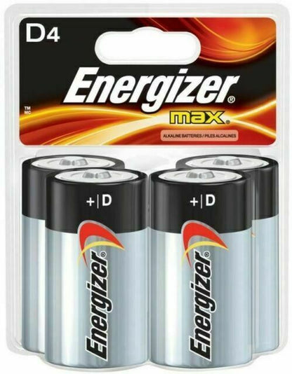 Energizer Max D 8 -8, 1.5 V Alkaline Batteries Dated: 12-2033 Sealed Made in USA
